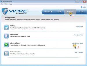 Vipre exclusions