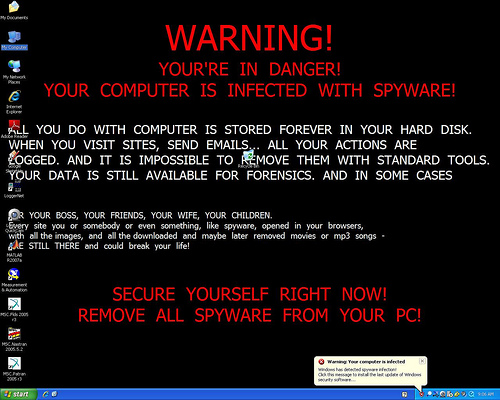 Unfortunately, virus and malware infections on work-owned computers aren't always as obvious as this. That's one reason companies have a legitimate need to keep tabs on what's being shared and downloaded on their computers