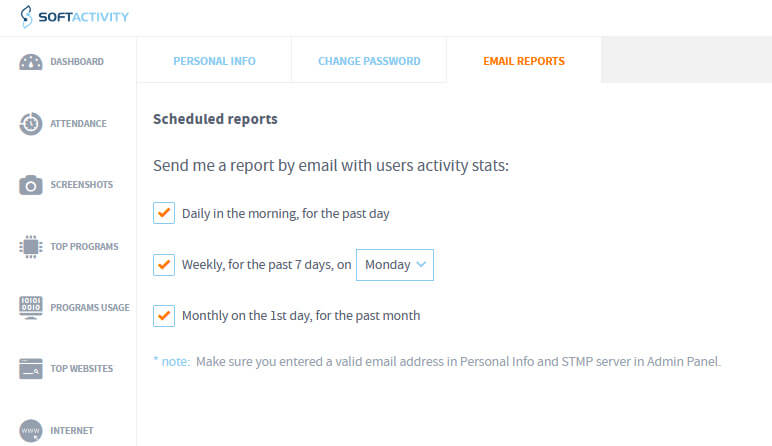 SoftActivity Monitor 12.4 with idle time tracking