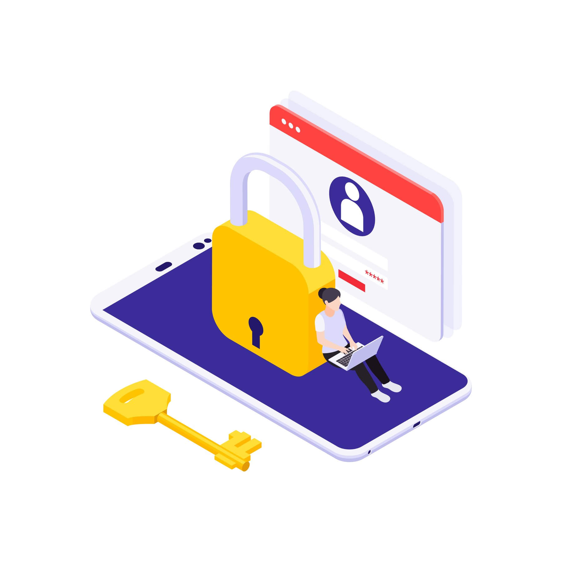 Smartphone and laptop protected from data security threats