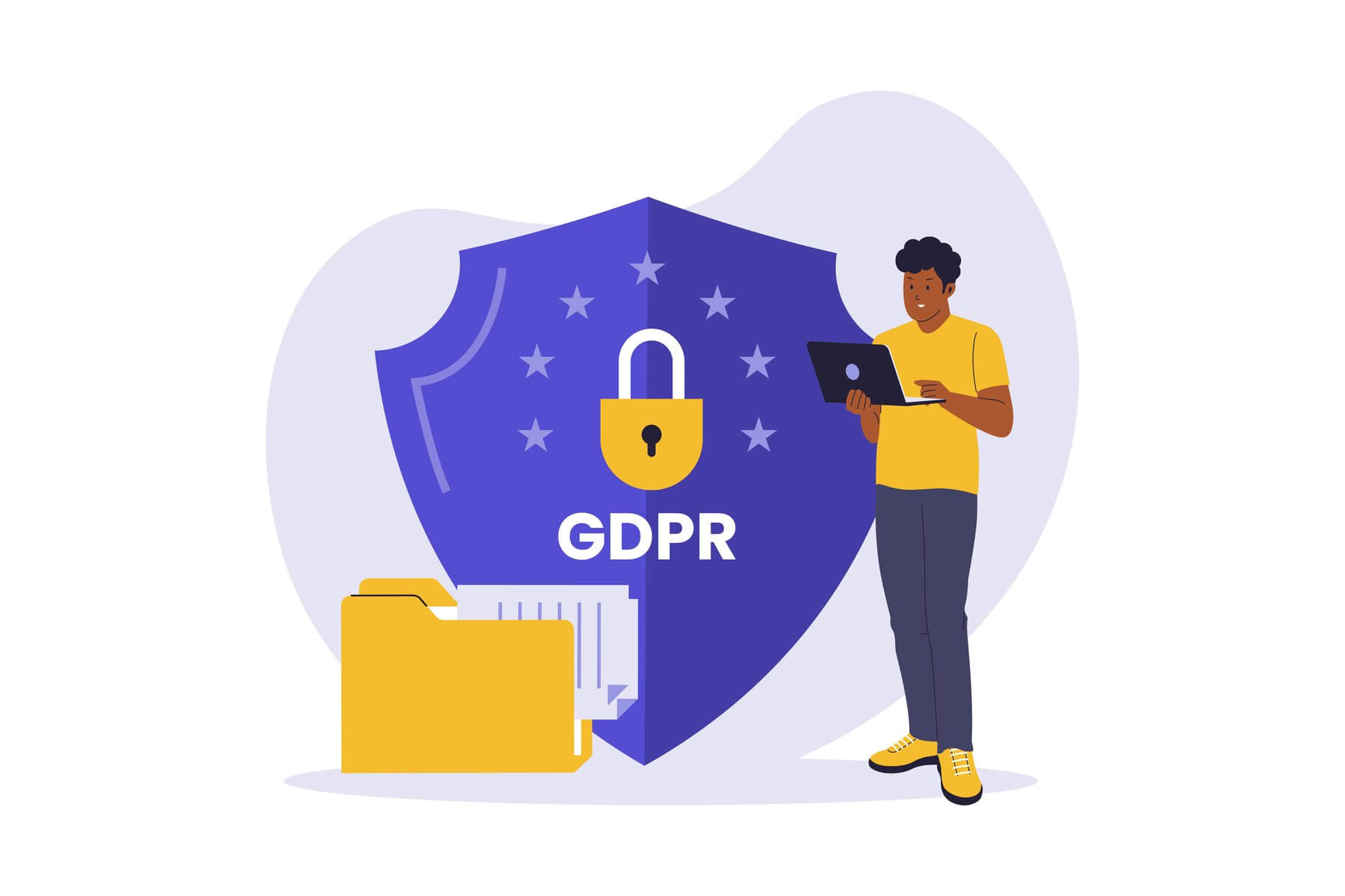 GDPR and CCPA data protection and privacy law illustration